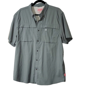Coleman Fishing Shirt, EUC, light olive color, Size XL